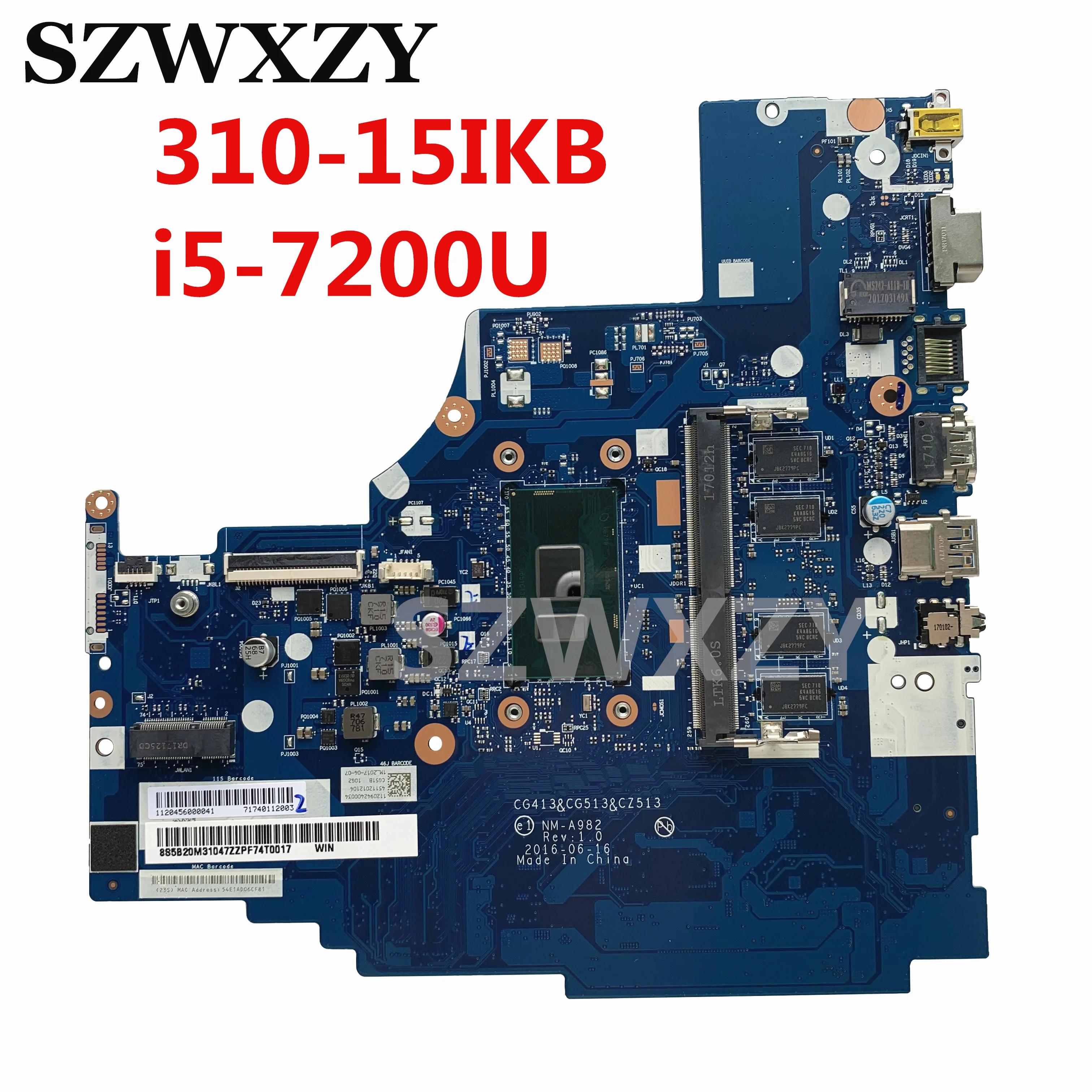  ̵е  NM-A982, 310-15IKB Ʈ  5B20M31047 SR2ZU i5-7200U CPU, 4GB RAM DDR4